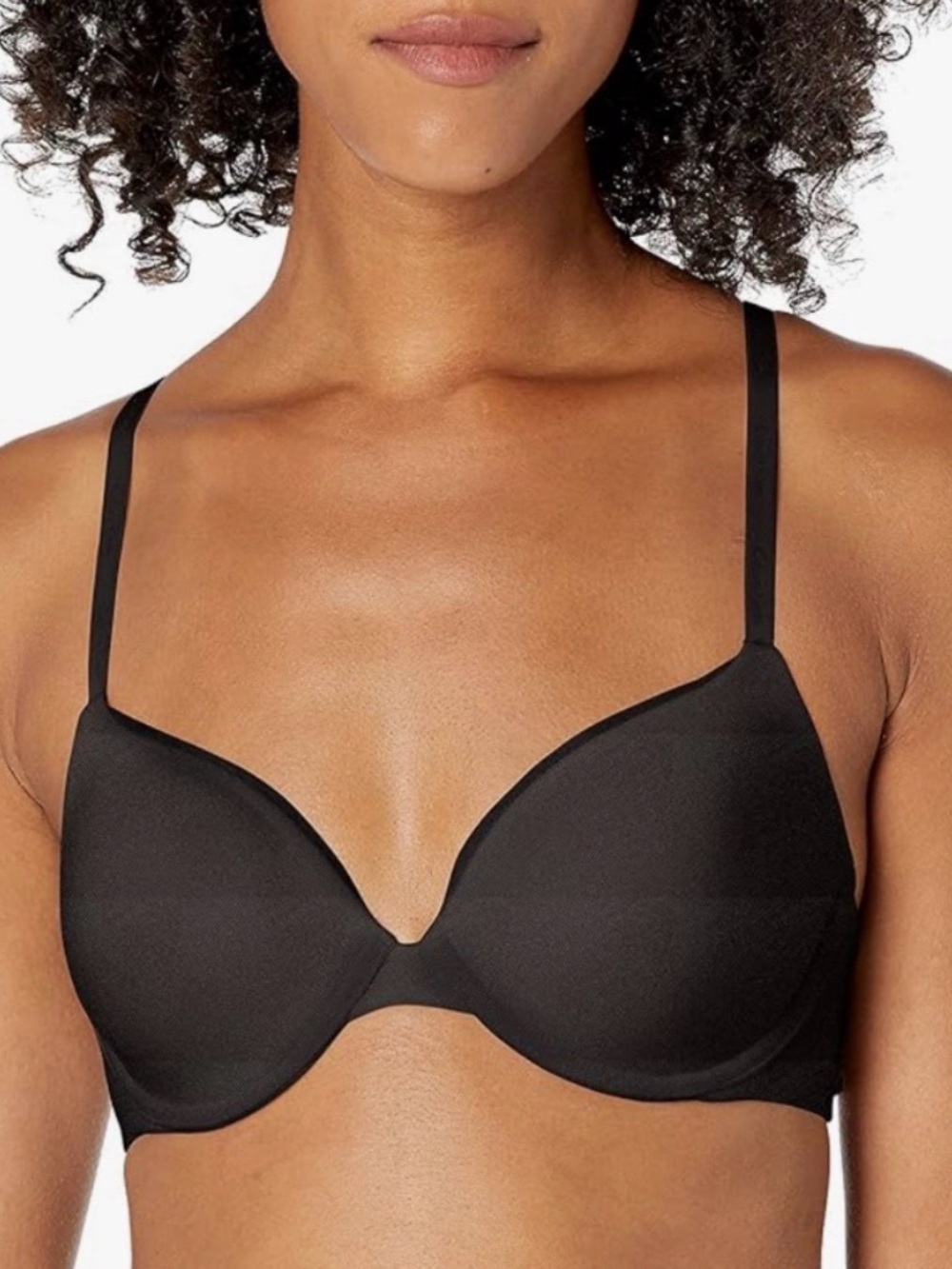 Calvin Klein Constant Convertible Strap Lightly Lined Demi Bra Black Size 30DD